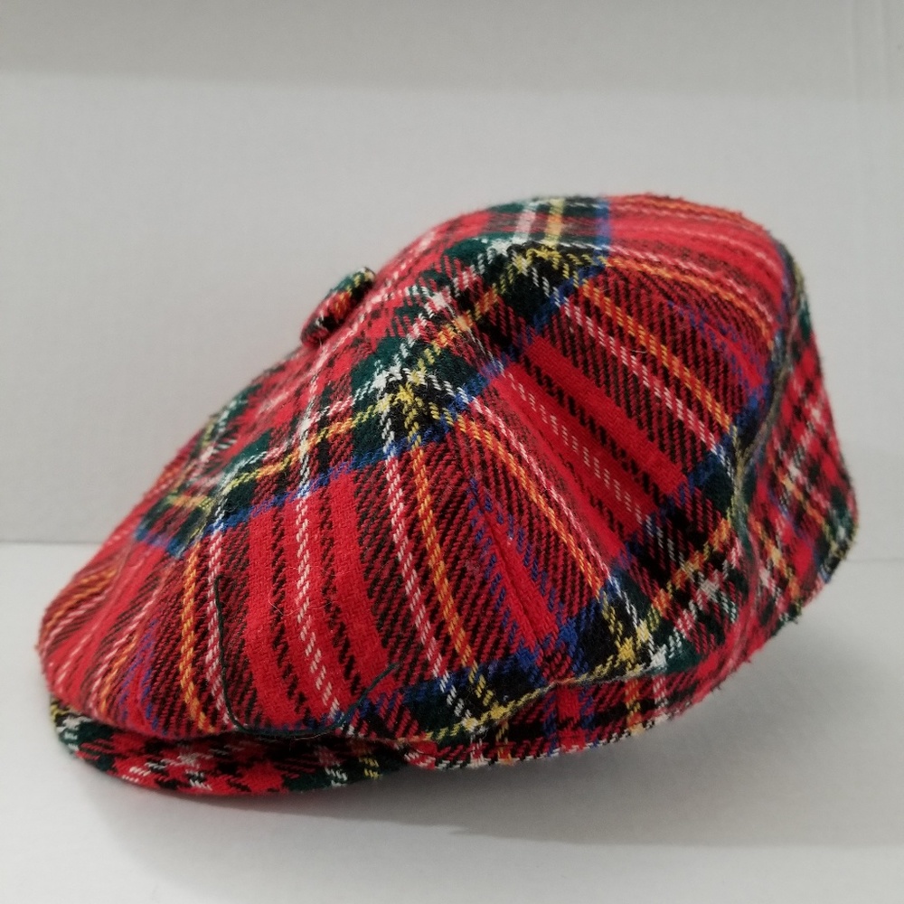 VTG Sandy Davidson Scotland Plaid Wool Cap